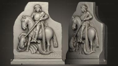 High reliefs and bas-reliefs, historical and religious (GRLFH_0043) 3D model for CNC machine